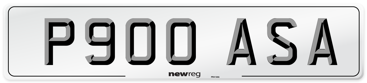 P900 ASA Number Plate from New Reg
